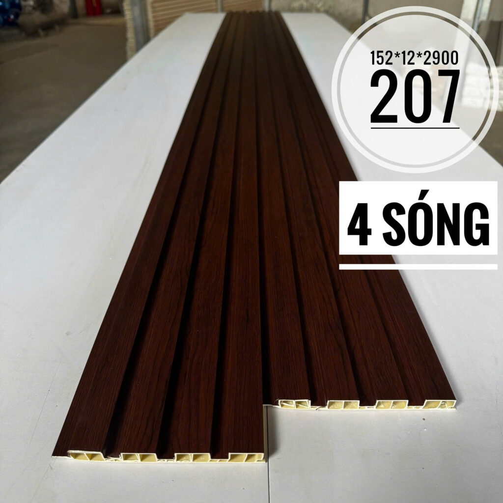 Lam sóng 4 sóng mã 207 — Gỗ nâu đậm