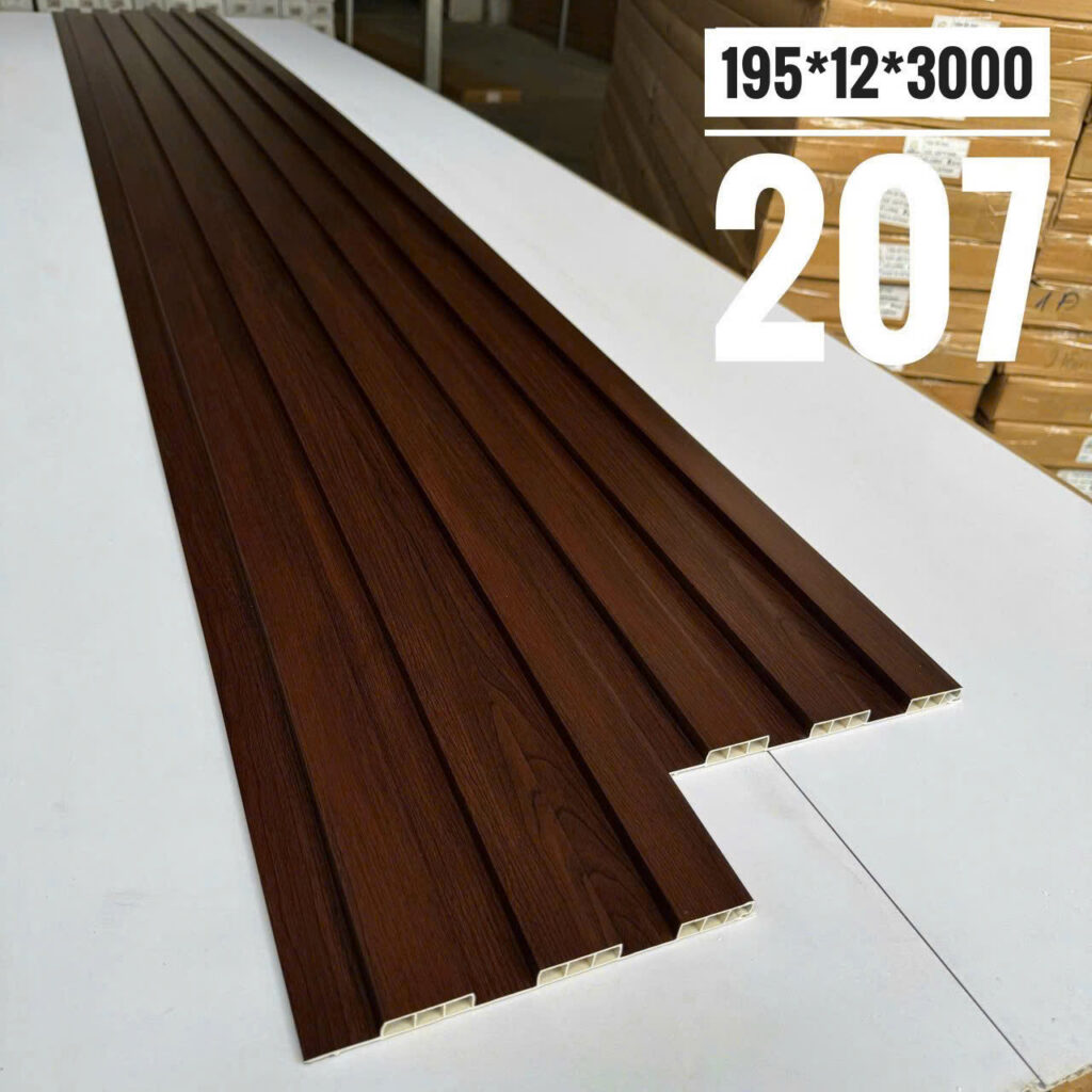 Lam sóng 3 sóng mã 207-195 — Gỗ nâu đậm