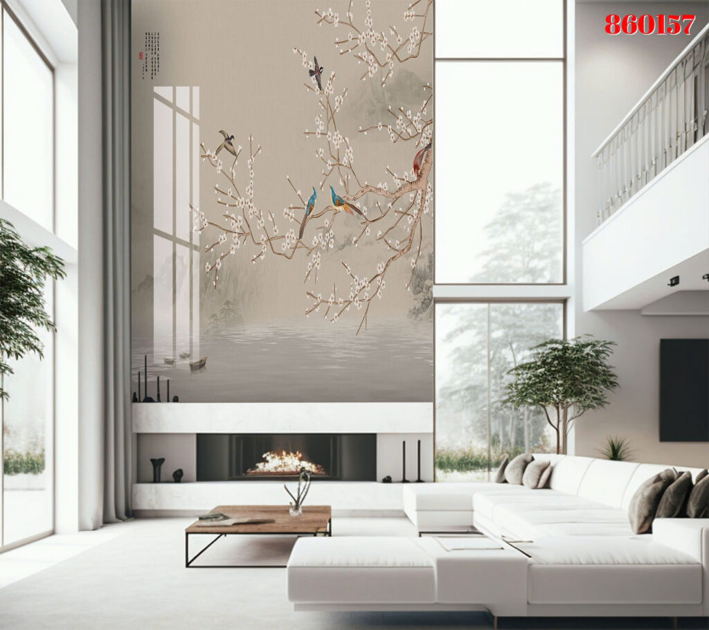 Tranh tráng gương 860157 — Chim sông núi