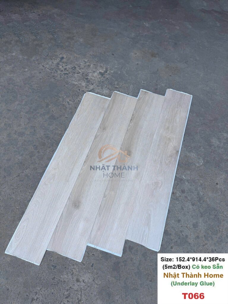 Sàn dán keo T066 — Sồi trắng