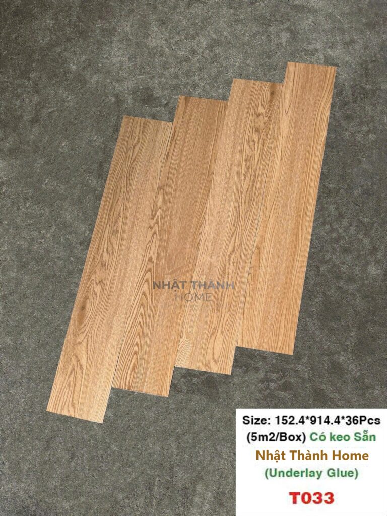 Sàn dán keo T033 — Sồi vàng