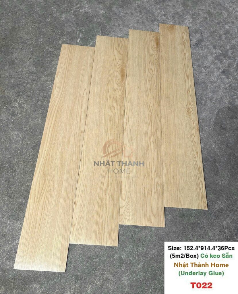 Sàn dán keo T022 — Sồi sáng
