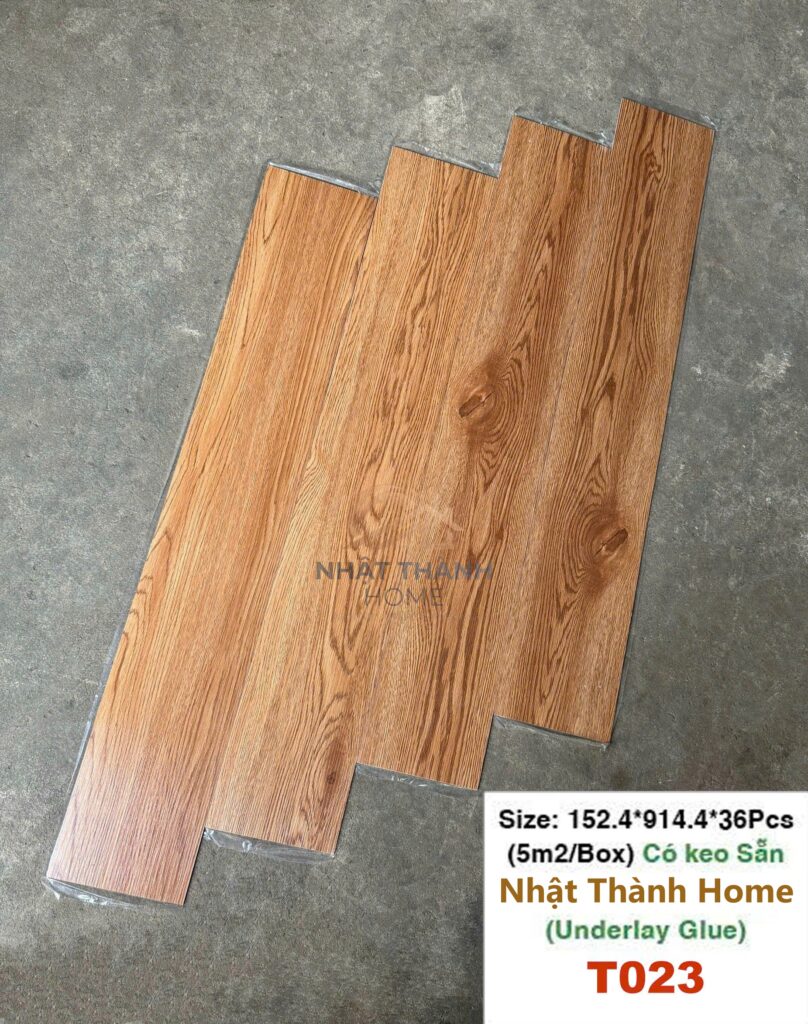 Sàn dán keo T023 — Gỗ teak