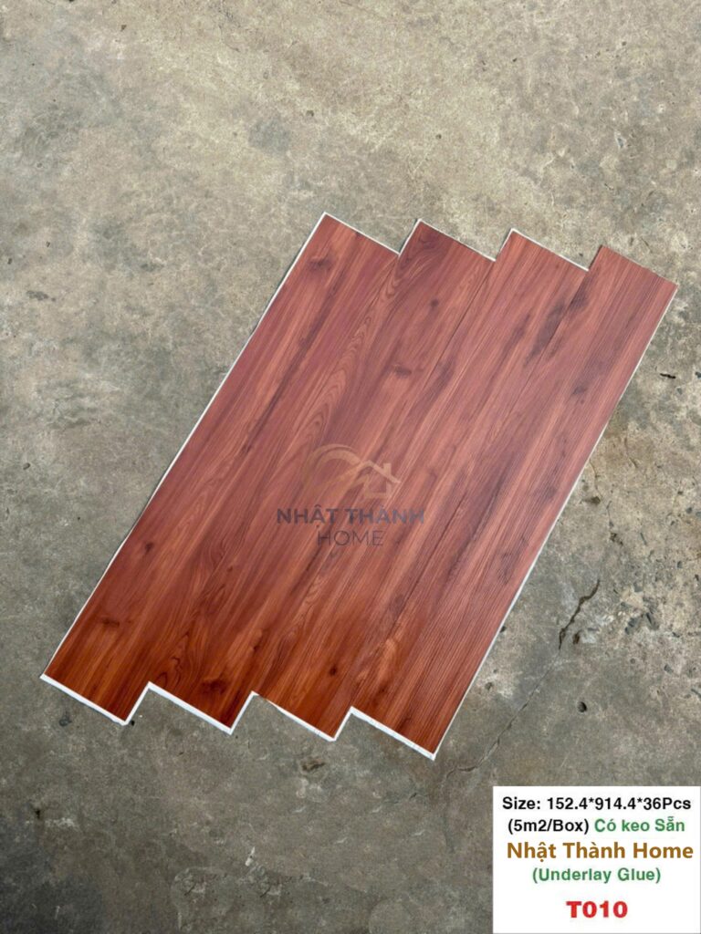 Sàn dán keo T010 — Gỗ đỏ