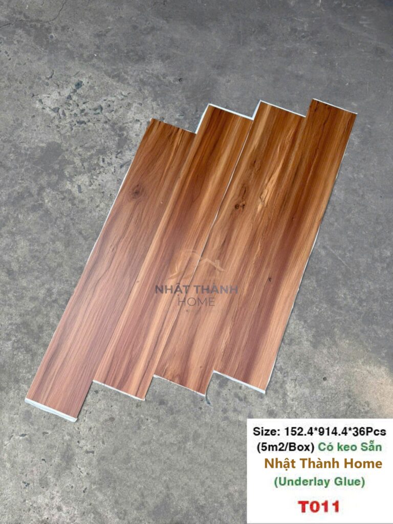 Sàn dán keo T011 — Gỗ đỏ
