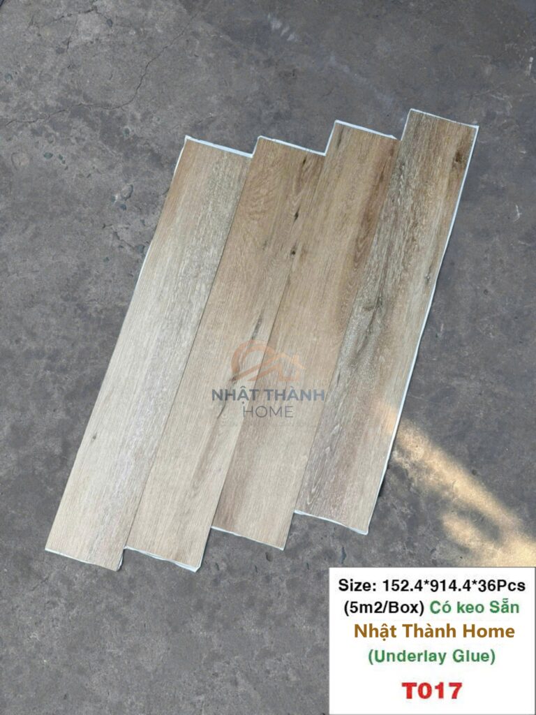 Sàn dán keo T017 — Sồi tự nhiên