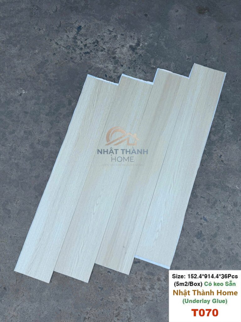 Sàn dán keo T070 — Sồi trắng