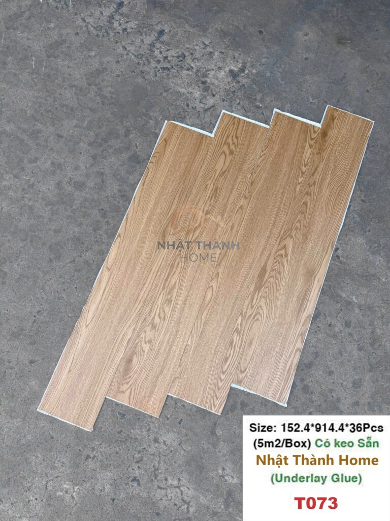 Sàn dán keo T073 — Sồi vàng