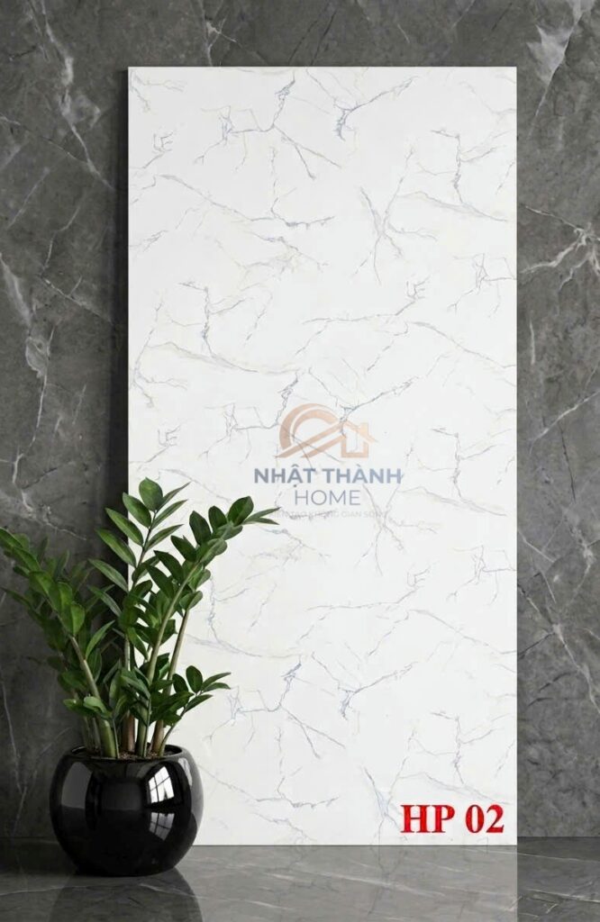 Tấm PVC vân đá Trắng vân xám HP02