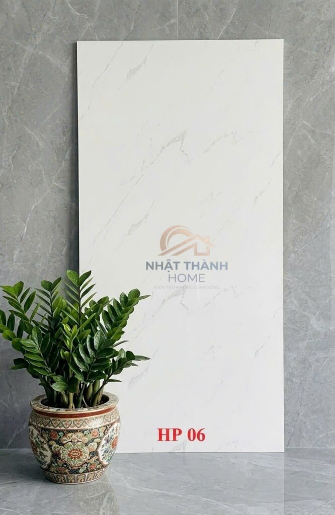 Tấm PVC vân đá Trắng vân xám nhạt HP06
