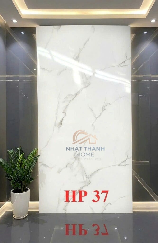 Tấm PVC vân đá Trắng vân xám HP37