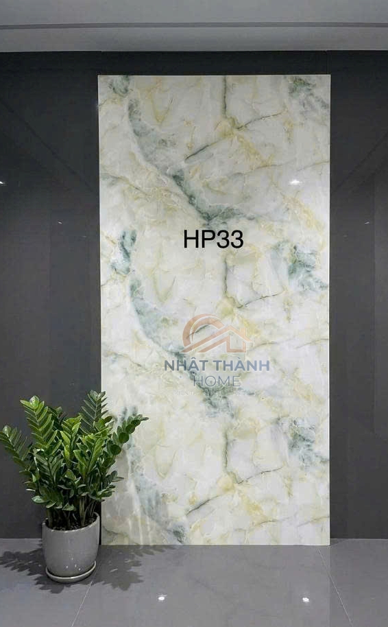 Tấm PVC vân đá Trắng vân đá xanh ngọc HP33
