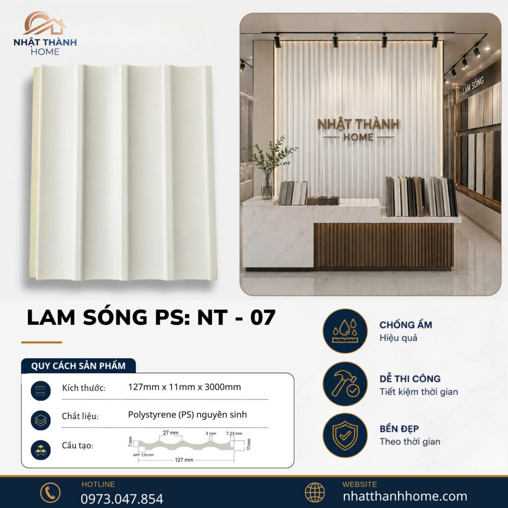 Lam sóng PS trắng NT-07