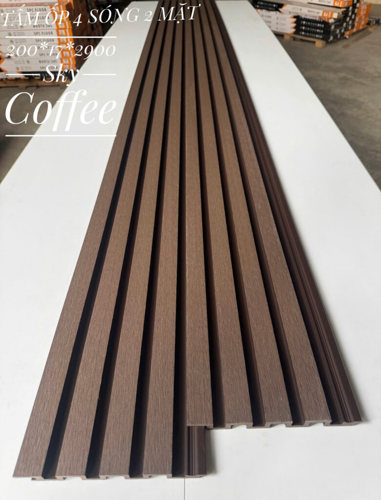 Lam 4 sóng 2 mặt 200×17×2900 mm tông Coffee Sky — Nhật Thành Home