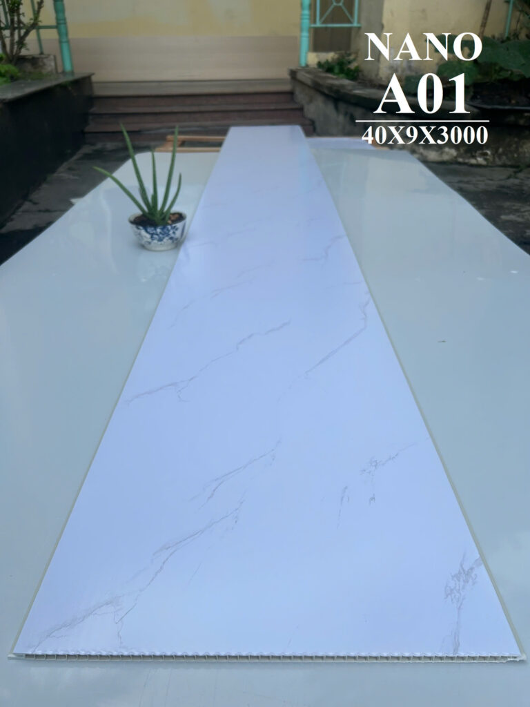 Tấm ốp Nano A01 — Trắng vân đá
