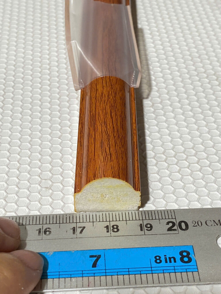Phào chỉ nhựa PS vân gỗ trơn 2 cm — Nhật Thành Home