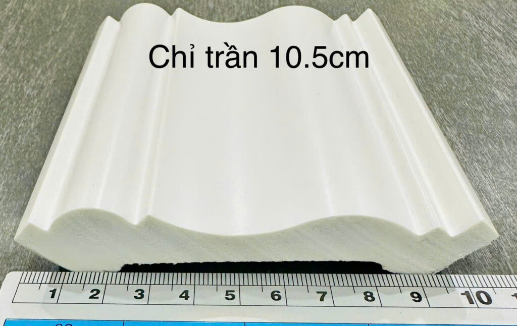 Phào chỉ nhựa PS trắng 10.5 cm — Nhật Thành Home