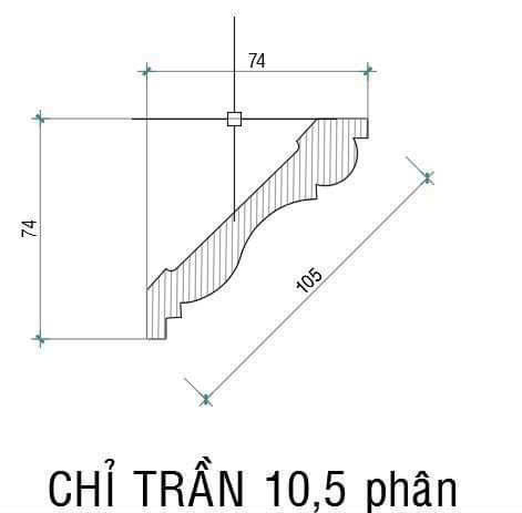 Phào chỉ nhựa PS trắng 10.5 cm — Nhật Thành Home