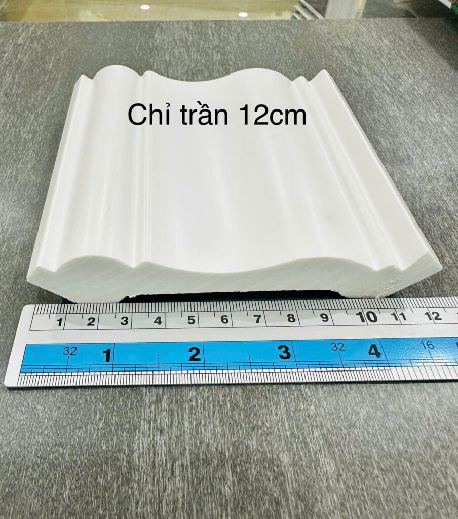 Phào chỉ nhựa PS trắng 12 cm — Nhật Thành Home
