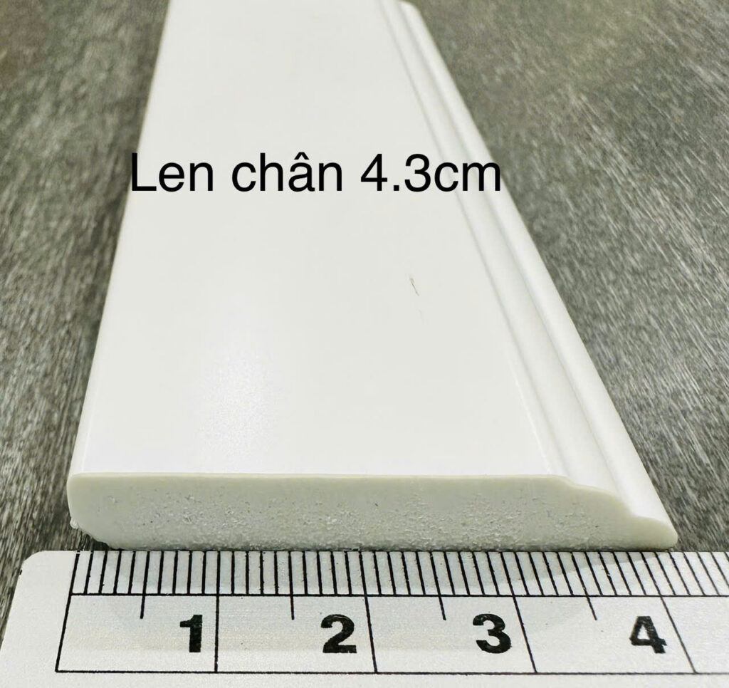 Phào chỉ nhựa PS trắng 4.3 cm — Nhật Thành Home