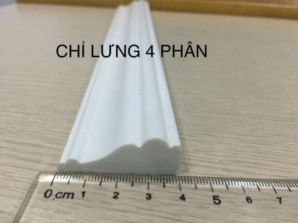 Phào chỉ nhựa PS trắng 4 cm — Nhật Thành Home