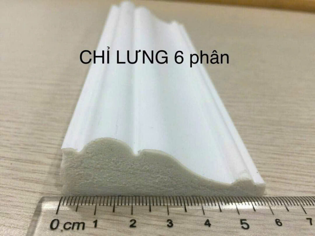 Phào chỉ nhựa PS trắng 6 cm — Nhật Thành Home