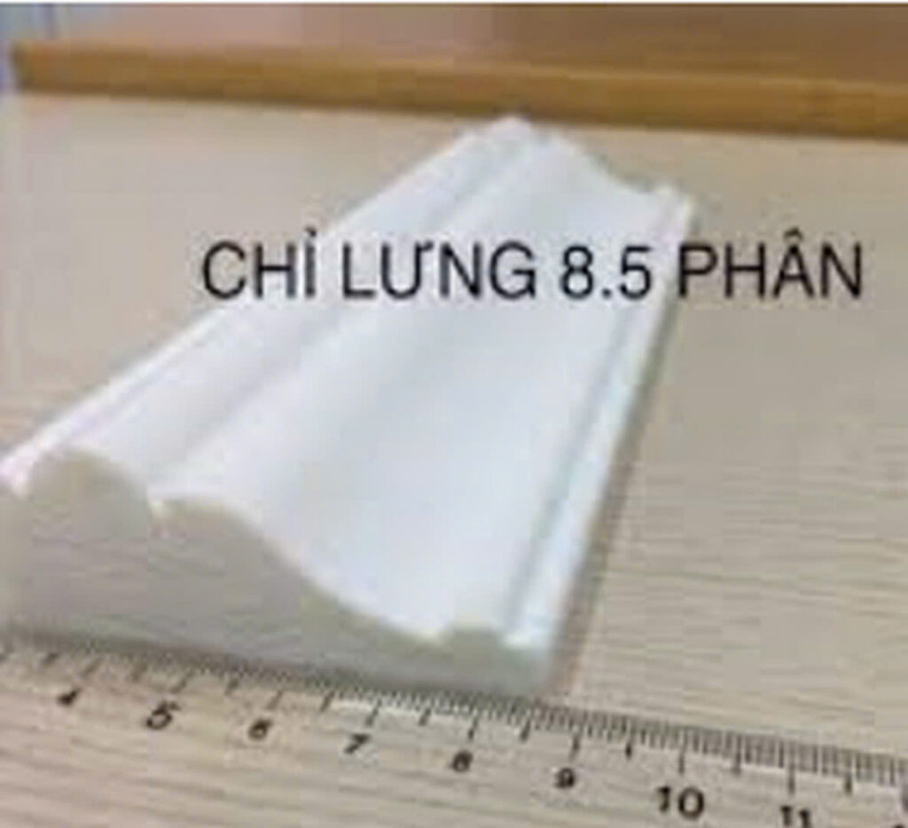 Phào chỉ nhựa PS trắng 8.5 cm — Nhật Thành Home