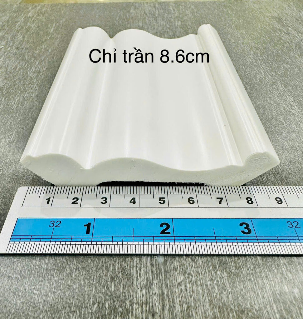 Phào chỉ nhựa PS trắng 8.6 cm — Nhật Thành Home