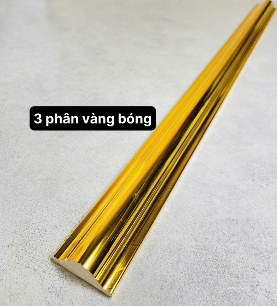 Phào chỉ nhựa PS vàng bóng 3 cm — Nhật Thành Home