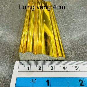 Phào chỉ nhựa PS vàng bóng 4 cm — Nhật Thành Home