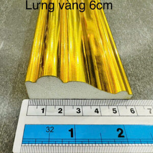 Phào chỉ nhựa PS vàng bóng 6 cm — Nhật Thành Home