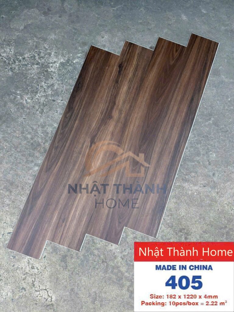 Sàn hèm khóa 405 — Gỗ nâu đậm