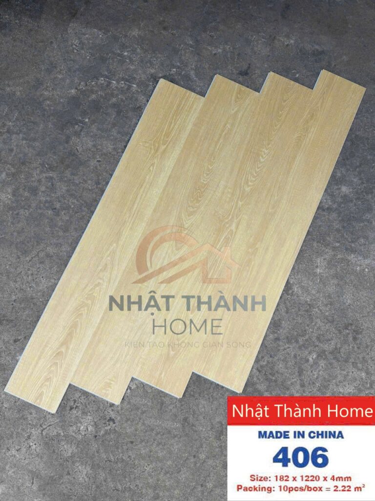 Sàn hèm khóa 406 — Gỗ vàng nhạt