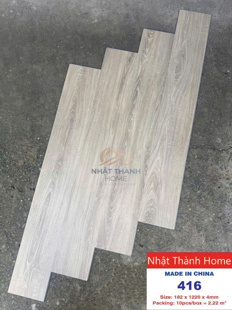 Sàn hèm khóa 416 — Gỗ xám kem