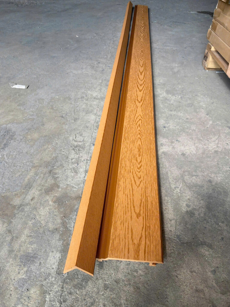 Tấm ốp 1 sóng ngoài trời 2D WPC 145×19×2900 mm tông Teak — Nhật Thành Home