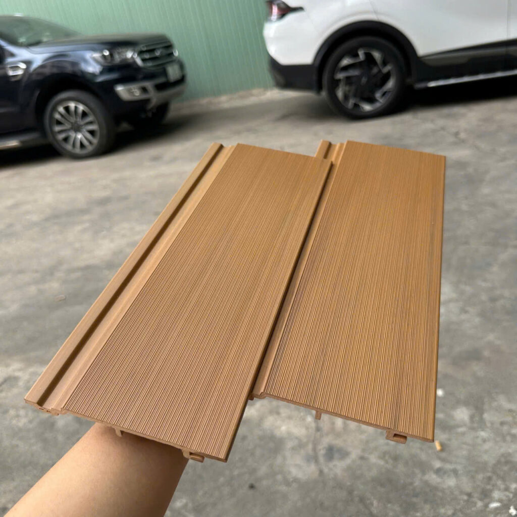 Ốp 1 sóng ASA 100×16×2900 mm tông Teak 2D — Nhật Thành Home