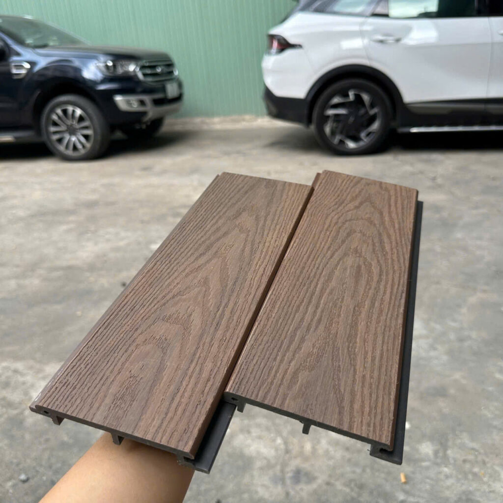 Ốp 1 sóng ASA 100×16×2900 mm tông Teak 3D — Nhật Thành Home