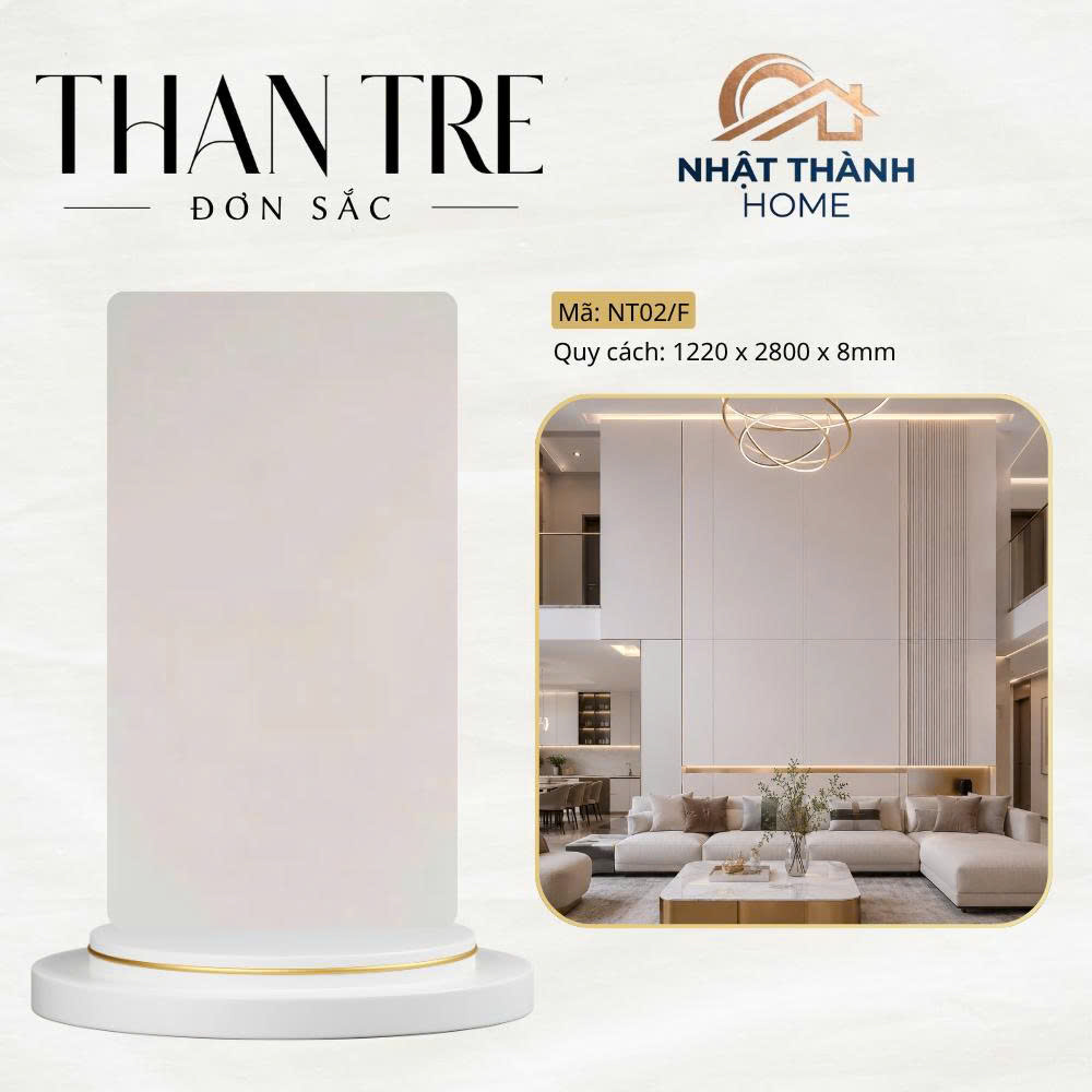 Tấm ốp than tre đơn sắc kem ấm NT02/F