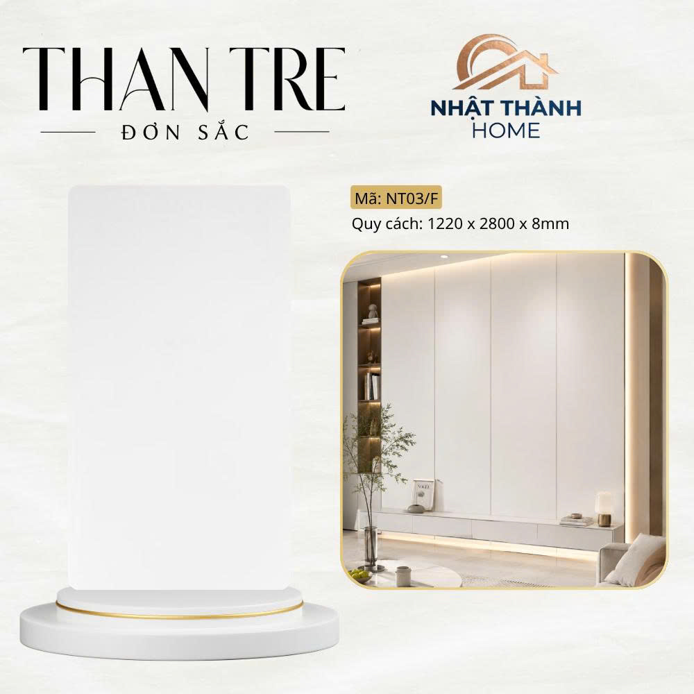 Tấm ốp than tre đơn sắc trắng NT03/F