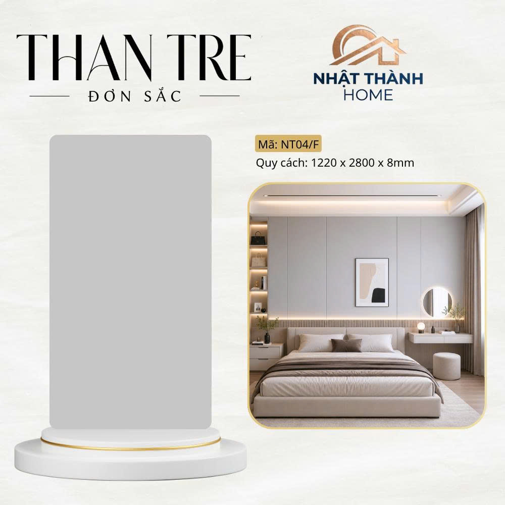 Tấm ốp than tre đơn sắc xám NT04/F