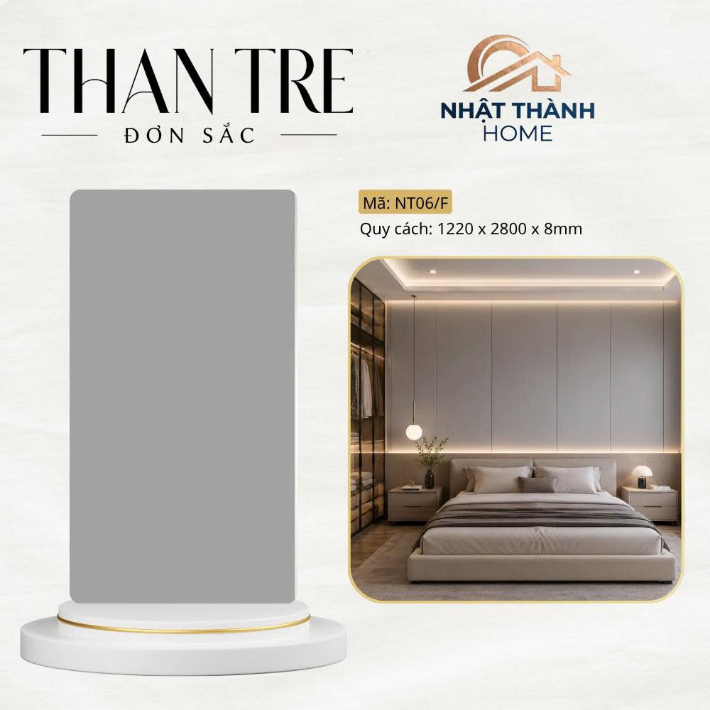 Tấm ốp than tre đơn sắc xám NT06/F