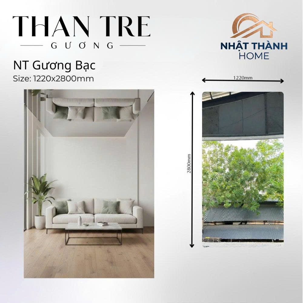 Tấm ốp than tre gương bạc