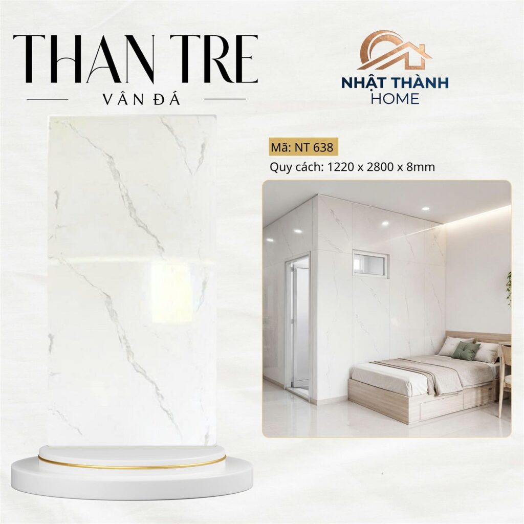Tấm ốp than tre vân đá NT638