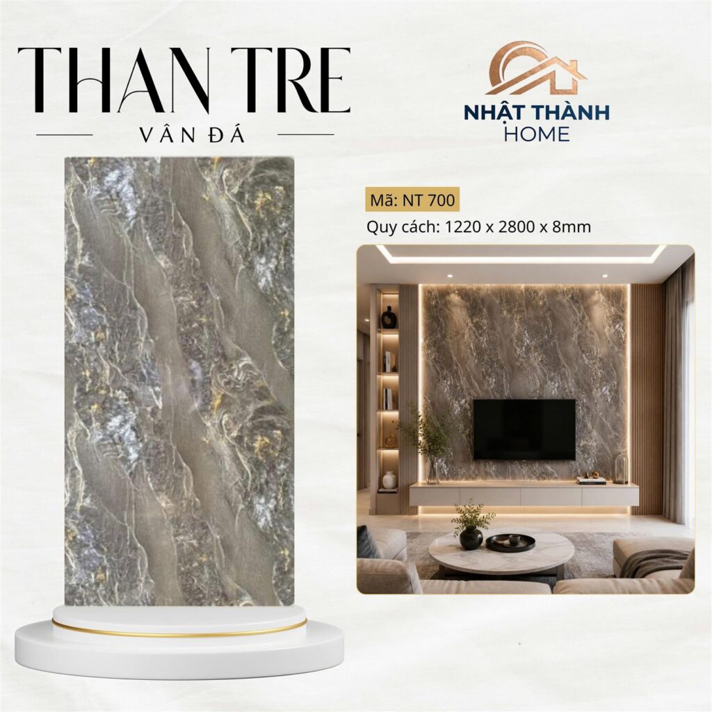 Tấm ốp than tre vân đá NT700