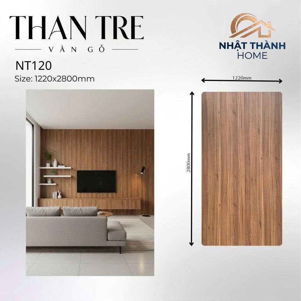 Tấm ốp than tre vân gỗ NT120